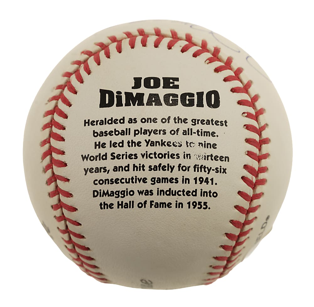 Joe DiMaggio Single-Signed Portrait Baseball PSA/DNA MINT 9