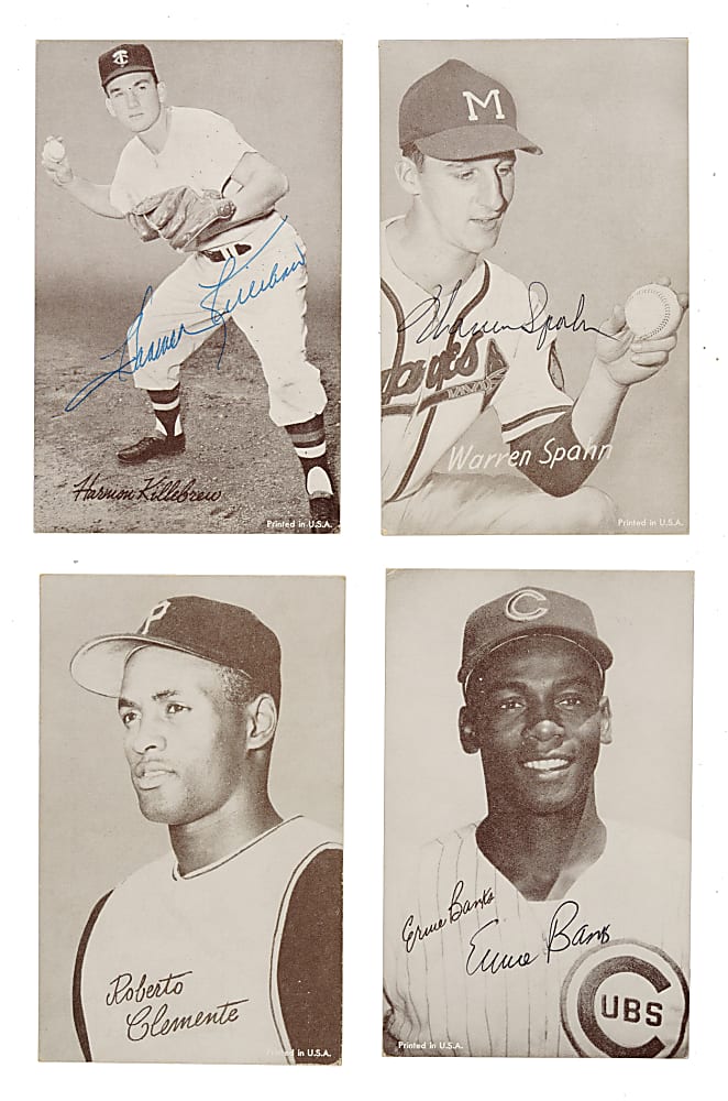 1962 Statistic Back Exhibits Collection (11) Including Seven Signed Cards
