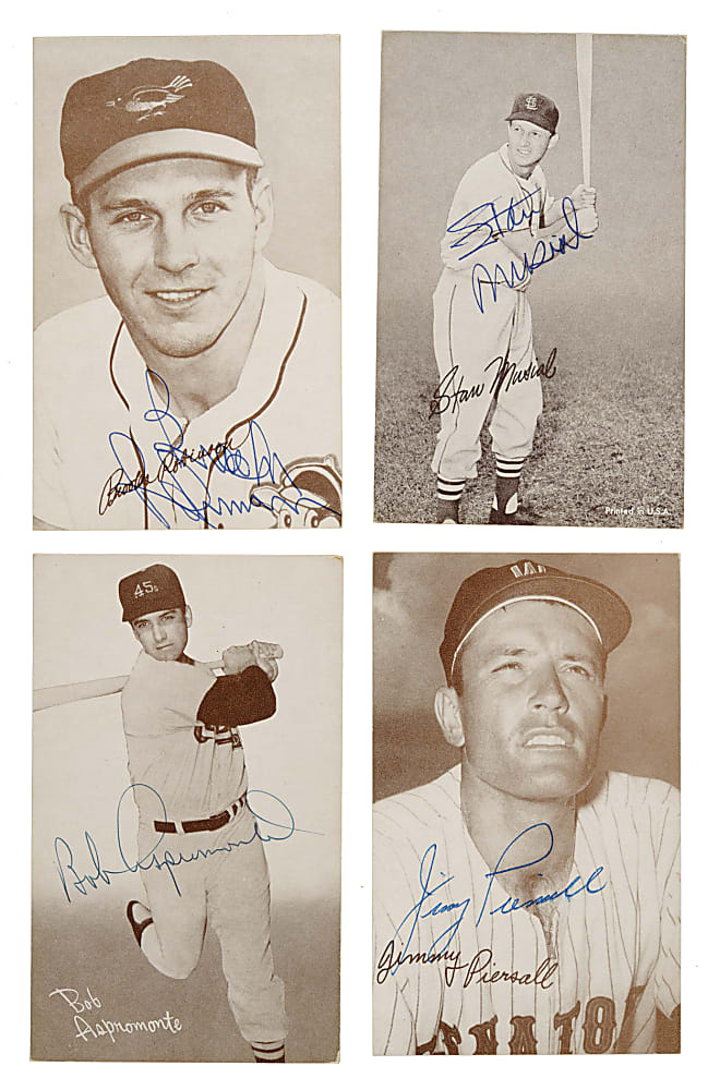 1962 Statistic Back Exhibits Collection (12) Including 11 Signed Cards