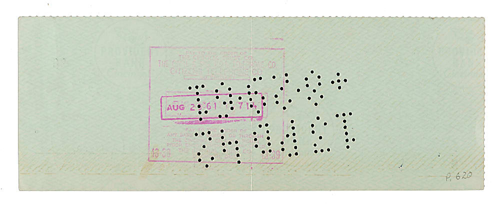 1961 Eppa Rixey Signed Check