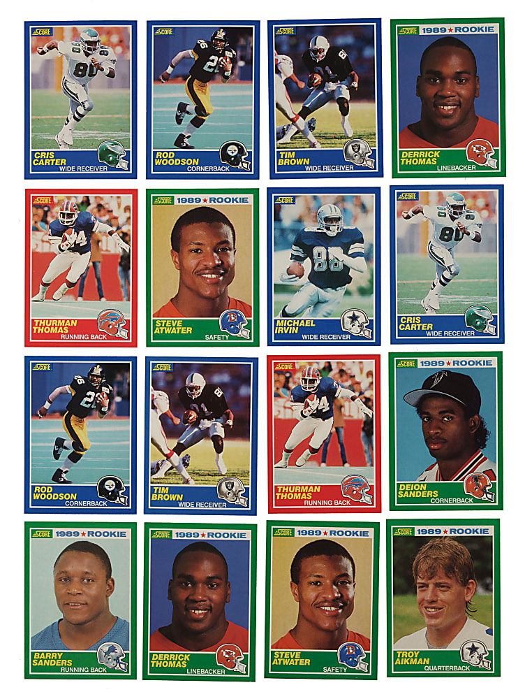 1989 Score Football Complete Set Pair (2 Sets, 660 Cards)