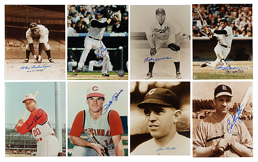Hall of Fame and Stars Signed Photograph Collection (18) Including Yogi Berra, Charles Gehringer and Reggie Jackson