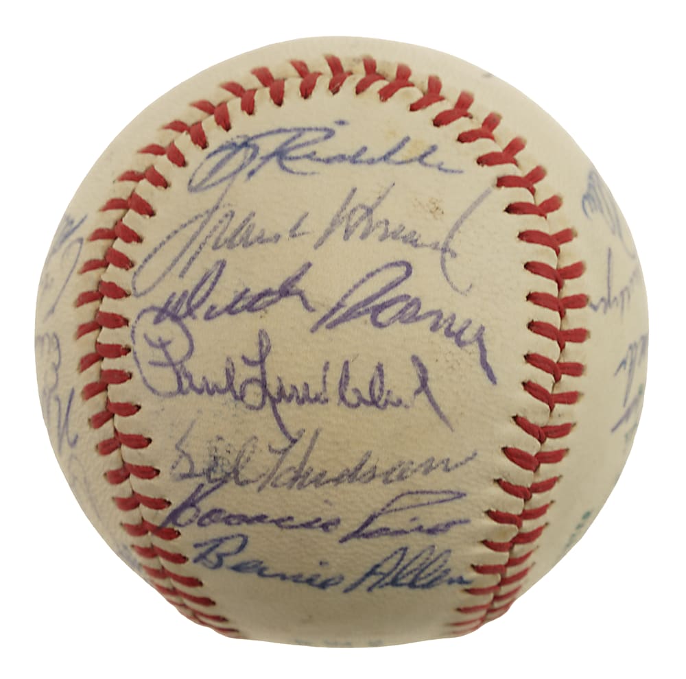 1971 Washington Senators Team-Signed Baseball with Ted Williams and Nellie Fox - JSA
