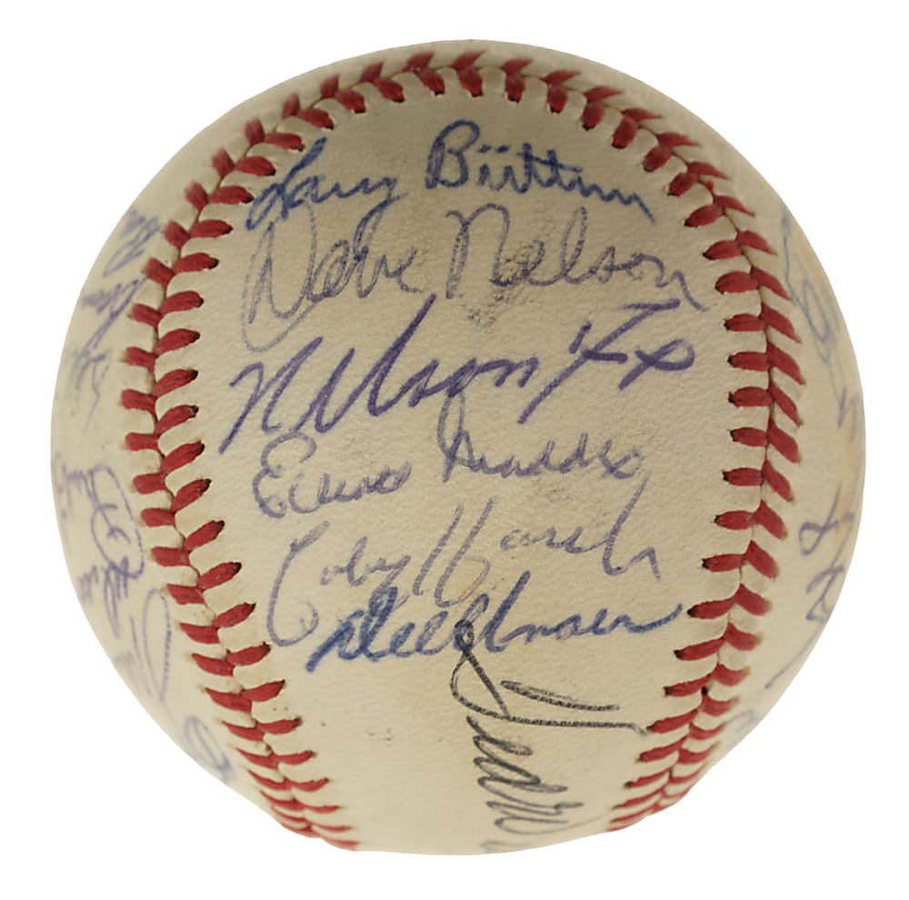1971 Washington Senators Team-Signed Baseball with Ted Williams and Nellie Fox - JSA