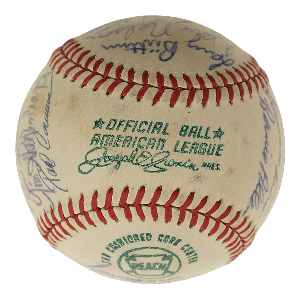 1971 Washington Senators Team-Signed Baseball with Ted Williams and Nellie Fox - JSA
