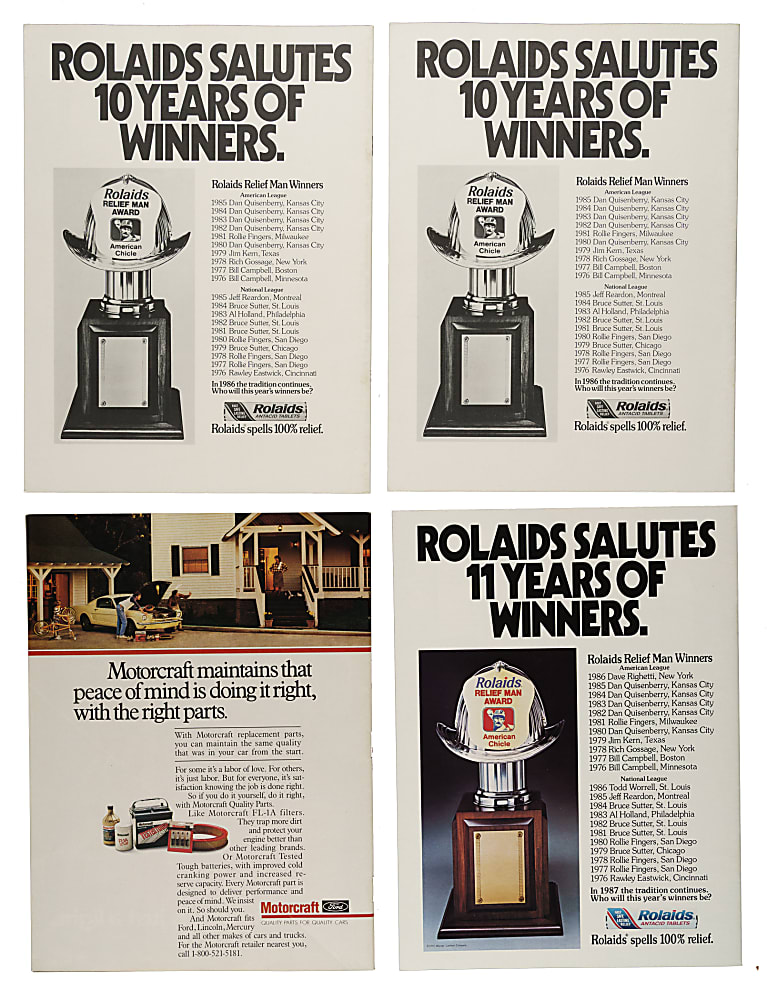 1986 to 1988 Baseball Hall of Fame Program Collection (4) Including Six Signatures