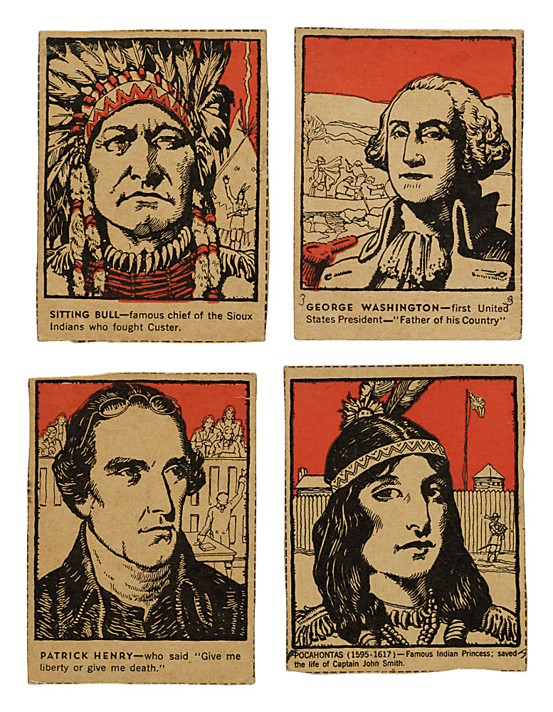 1930 Post Cereal "Famous North Americans" Near-Complete Set (26/32) Plus Uncut Box