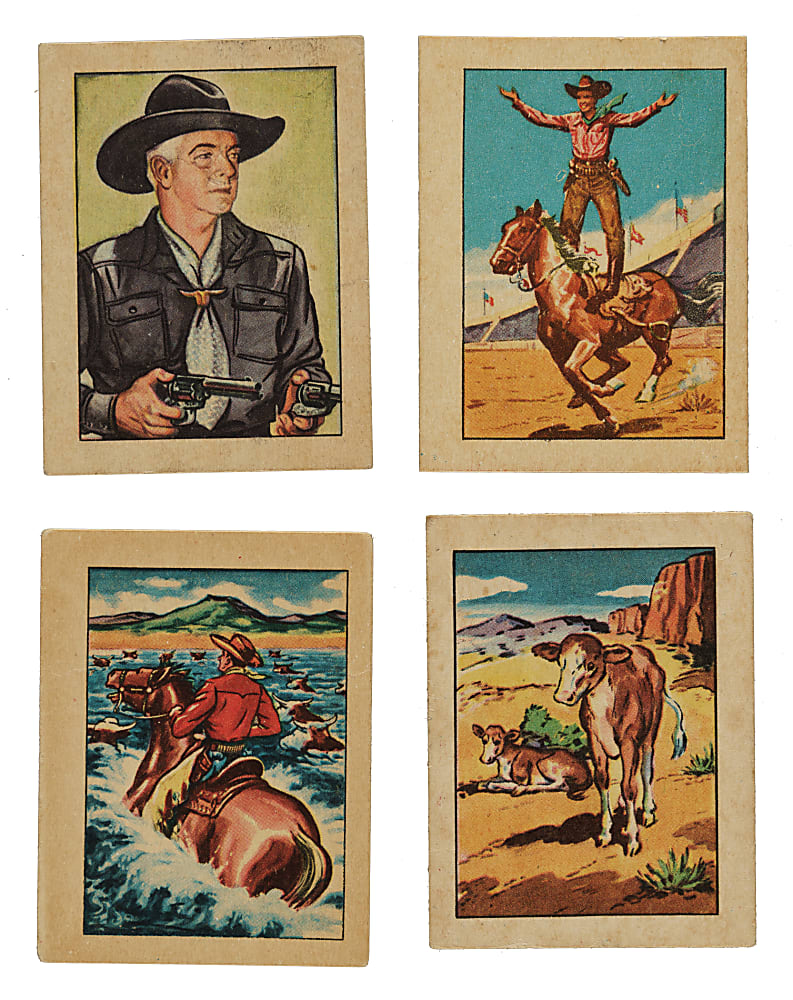 1951 Post Cereal "Hopalong Cassidy Wild West" Complete Set (36) Plus Seven Canadian Variations