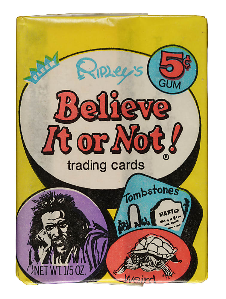 1962 and 1970 Dynamic Toy Co., Fleer, and Colonial Bread "Ripley's Believe It or Not" Complete Set Trio (3 Sets, 203 Cards) Plus Unopened Wax Pack