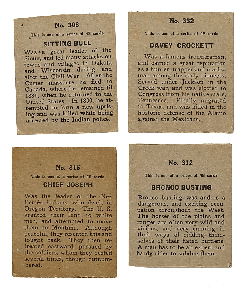 Circa 1933 R130 Anonymous "Series of 48 - Western" Near-Complete Set (38/48)