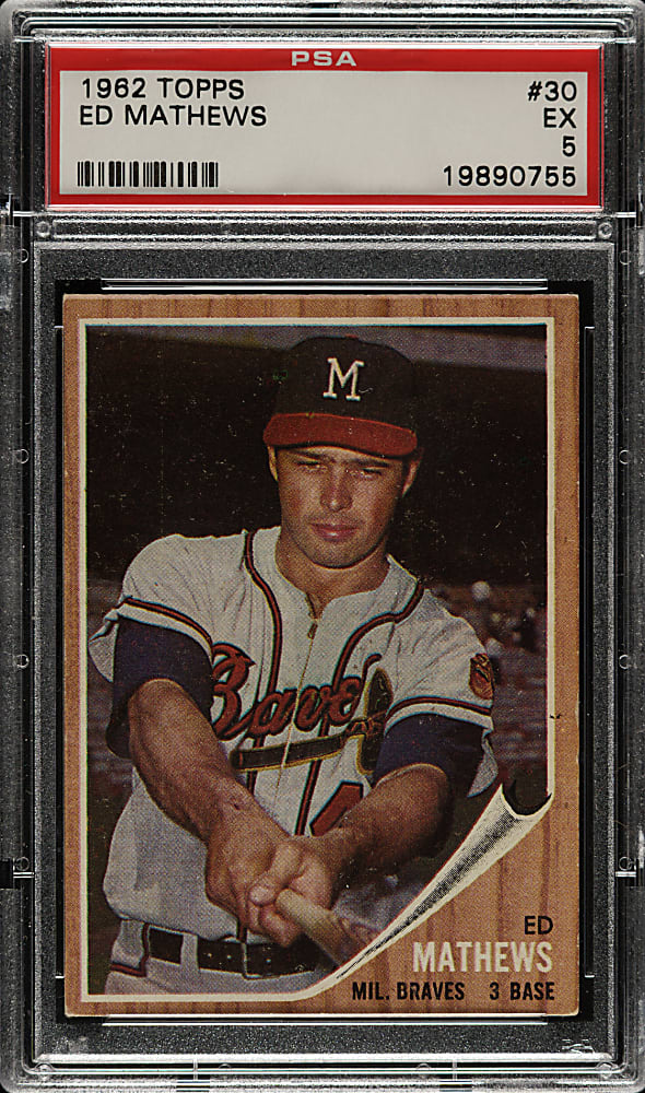 1962 Topps #30 Ed Mathews PSA EX 5