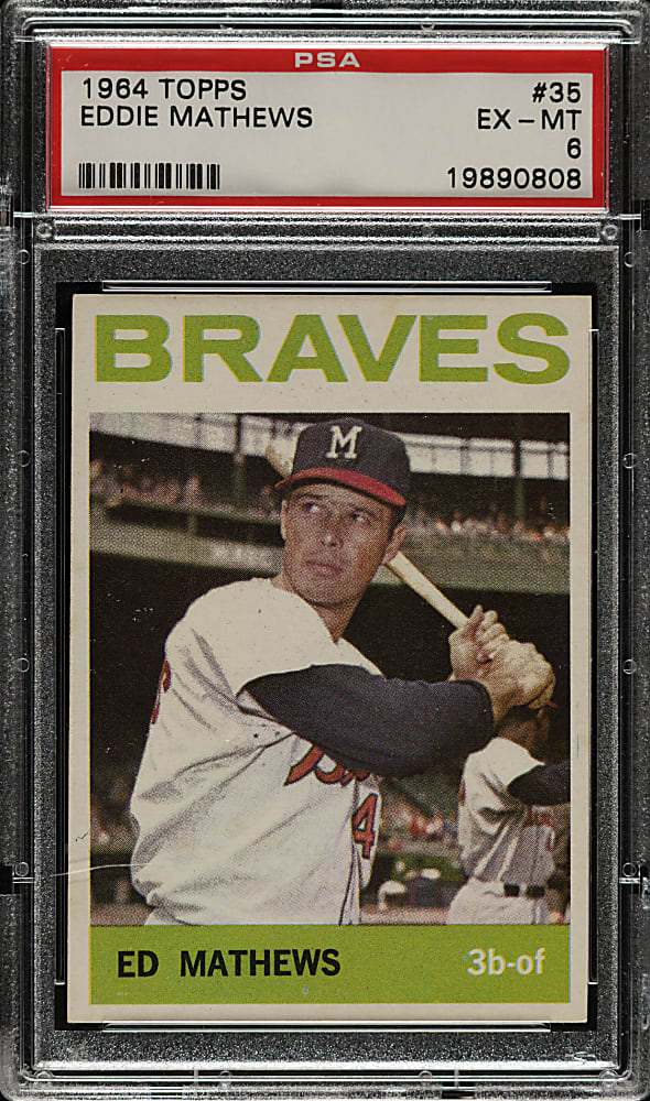 1964 Topps #35 Eddie Mathews PSA EX-MT 6