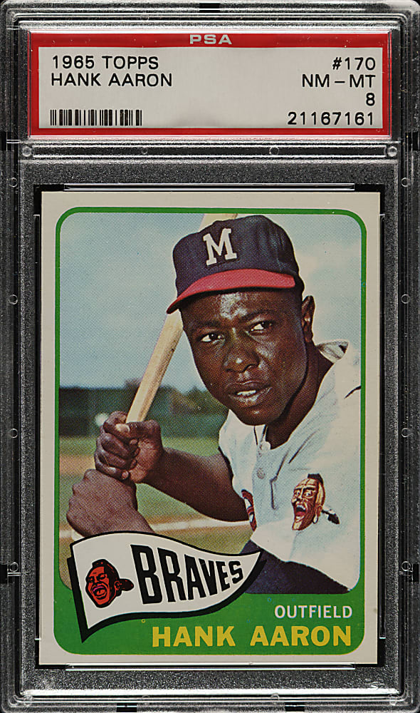 1965 Topps #170 Hank Aaron PSA NM-MT 8