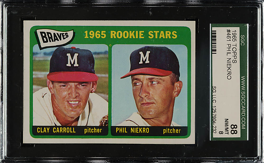 1965 Topps #461 Phil Niekro SGC NM/MT 88