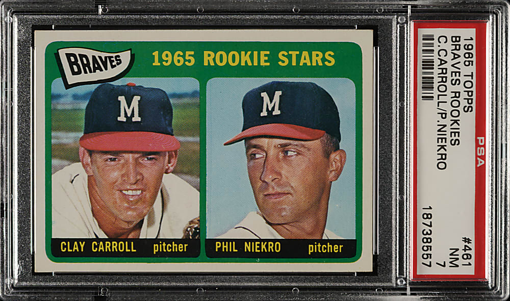 1965 Topps #461 Phil Niekro PSA NM 7