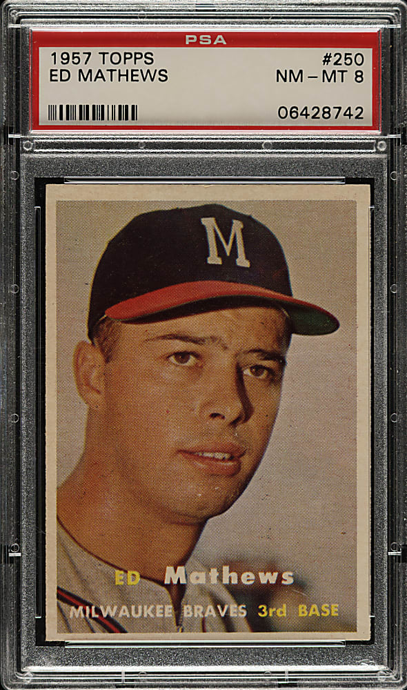 1957 Topps #250 Ed Mathews PSA NM-MT 8