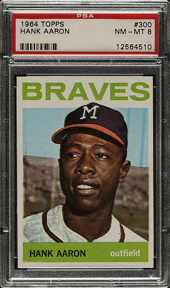 1964 Topps #300 Hank Aaron PSA NM-MT 8