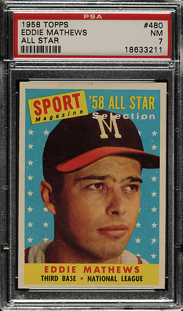 1958 Topps #480 Ed Mathews All-Star PSA NM 7