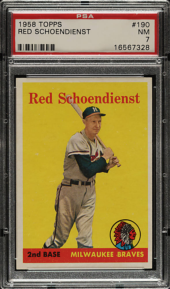 1958 Topps #190 Red Schoendienst PSA NM 7