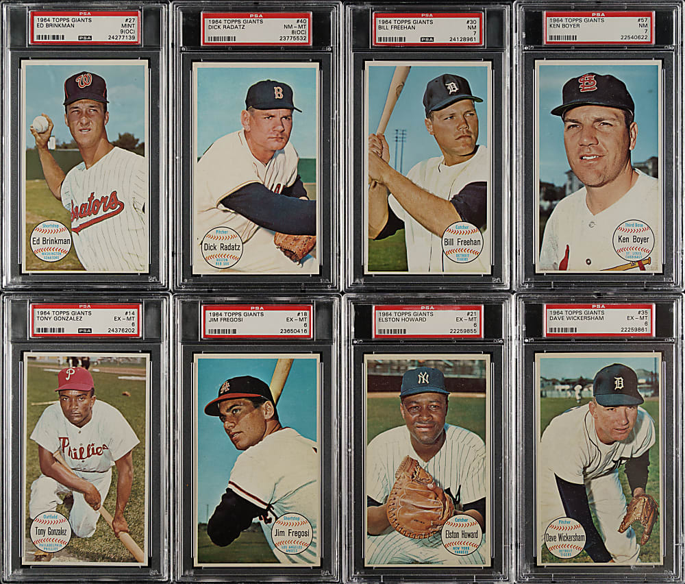 1964 Topps Giants PSA-Graded Collection (8)