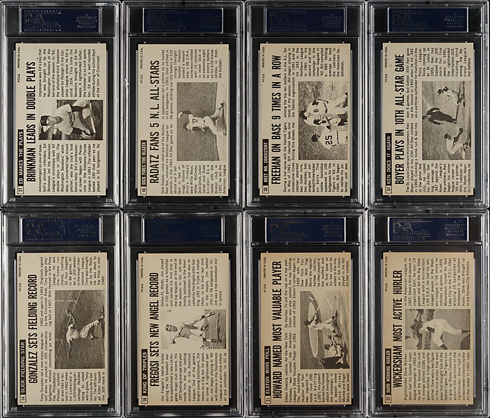 1964 Topps Giants PSA-Graded Collection (8)