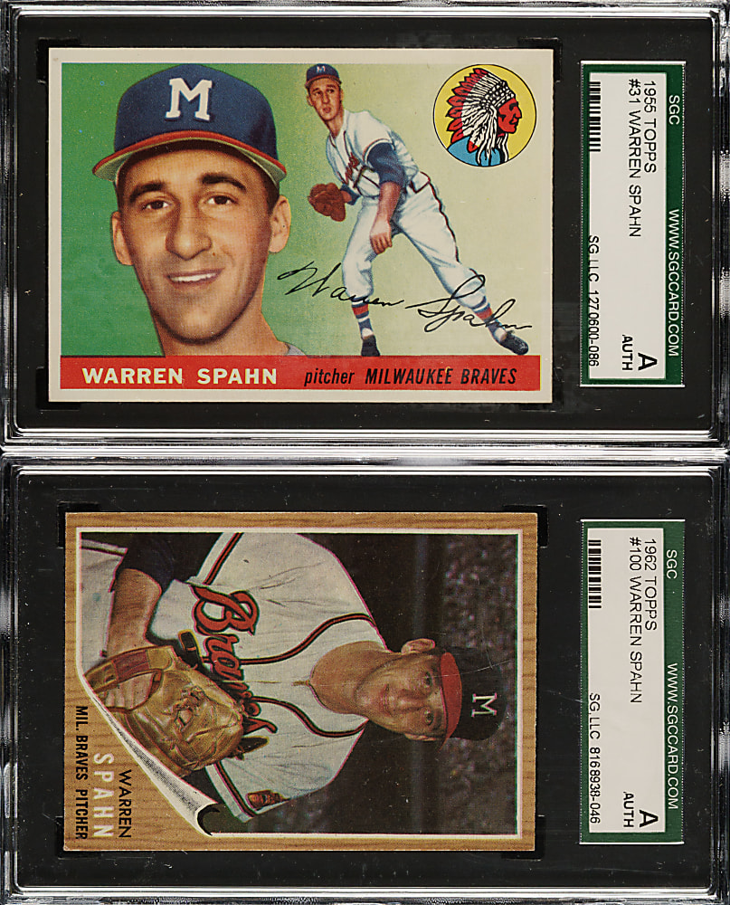 1955 and 1962 Topps SGC Authentic Pair