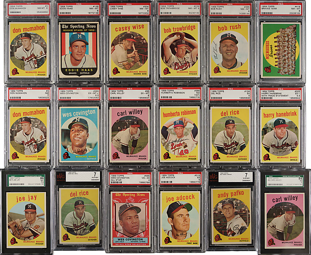 1959 Topps PSA-, SGC- and BVG-Graded Collection (22)