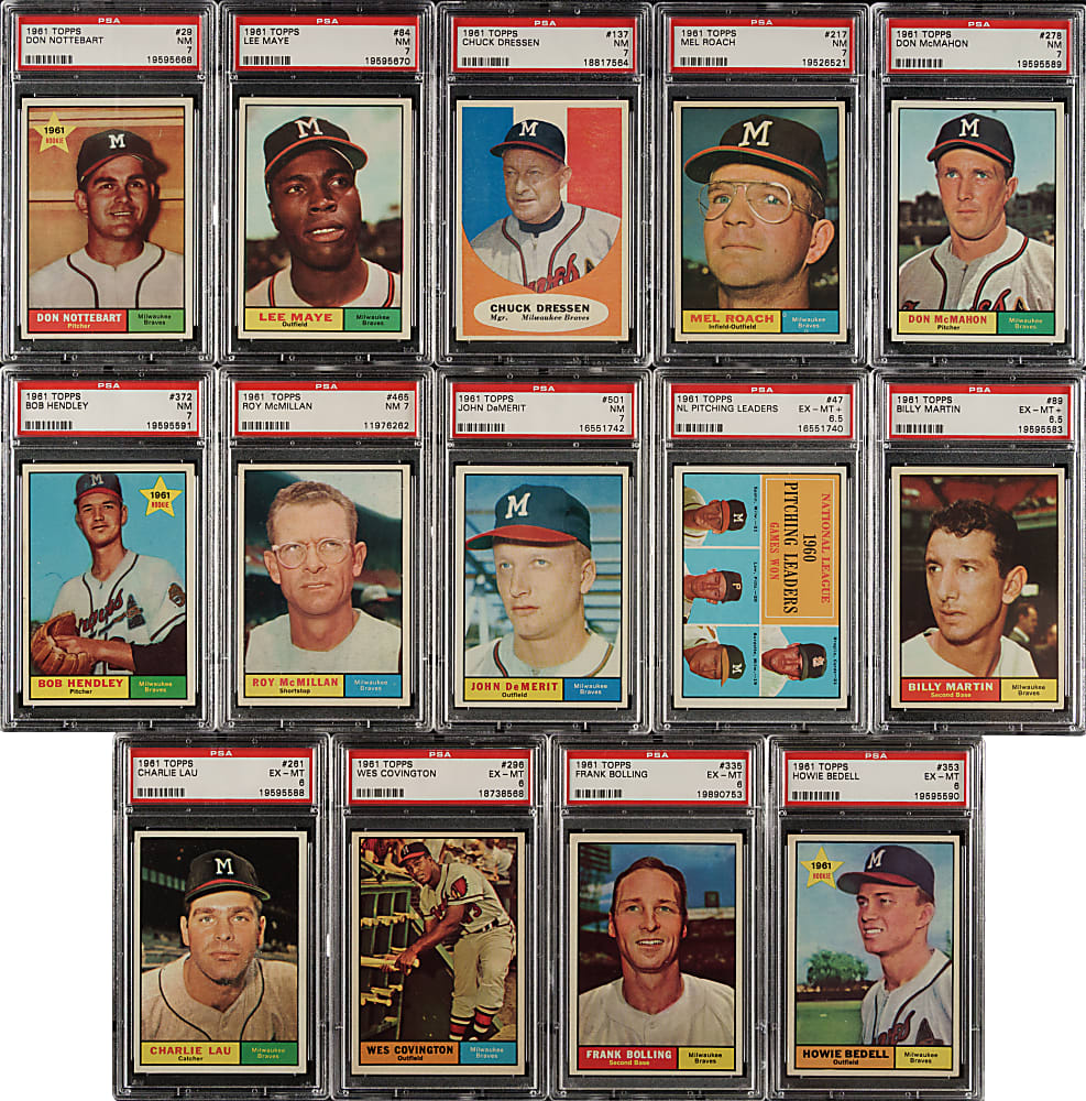 1961 Topps PSA- and SGC-Graded Collection (18)