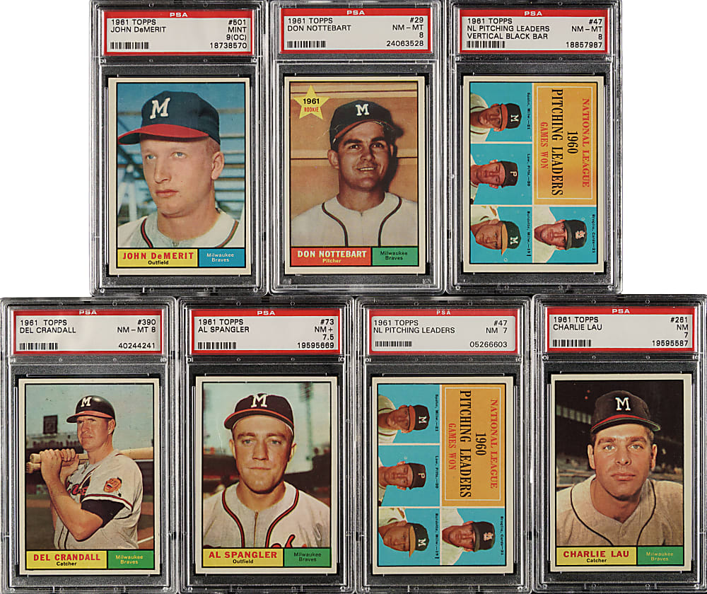 1961 Topps PSA-Graded Collection (7)