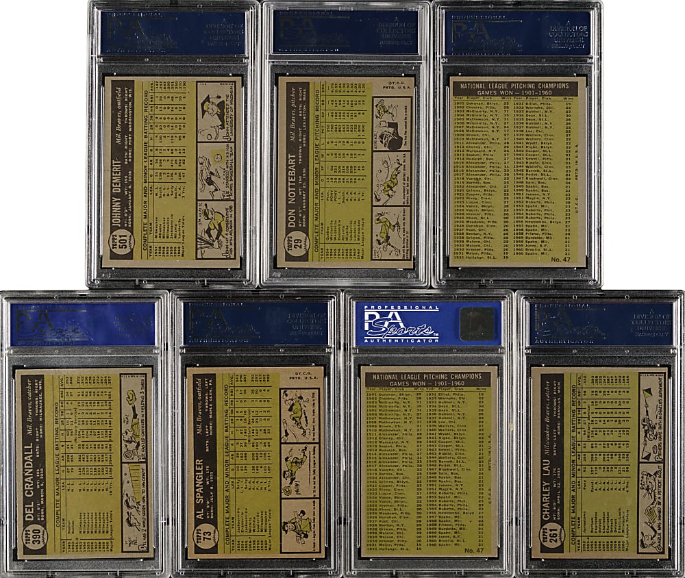 1961 Topps PSA-Graded Collection (7)