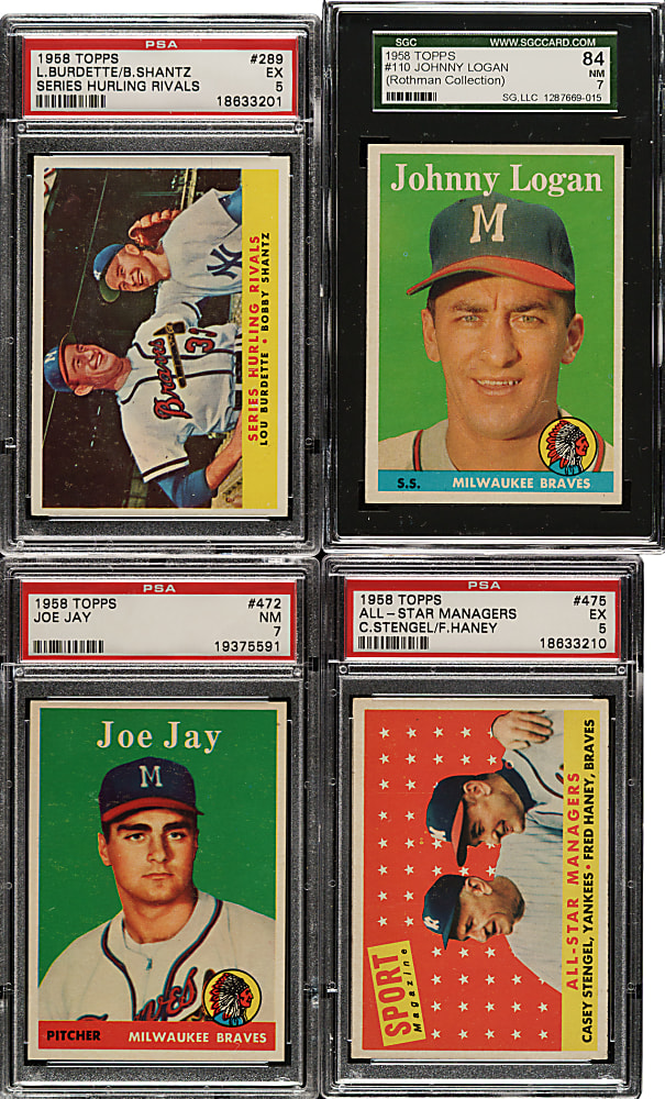 1958 Topps PSA-, SGC-, and BVG-Graded Collection (14)