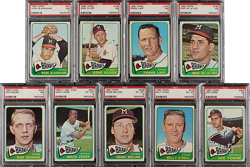 1965 Topps PSA-, SGC-, and GAI-Graded Collection (13) Including Phil Niekro and Joe Torre