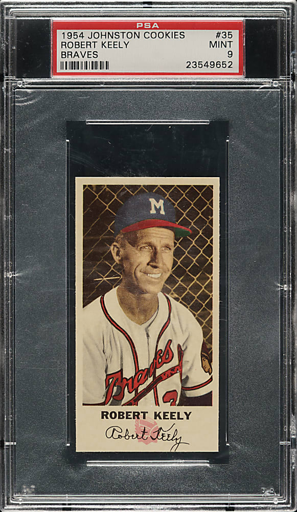 1954 Johnston Cookies #35 Robert Keely PSA MINT 9
