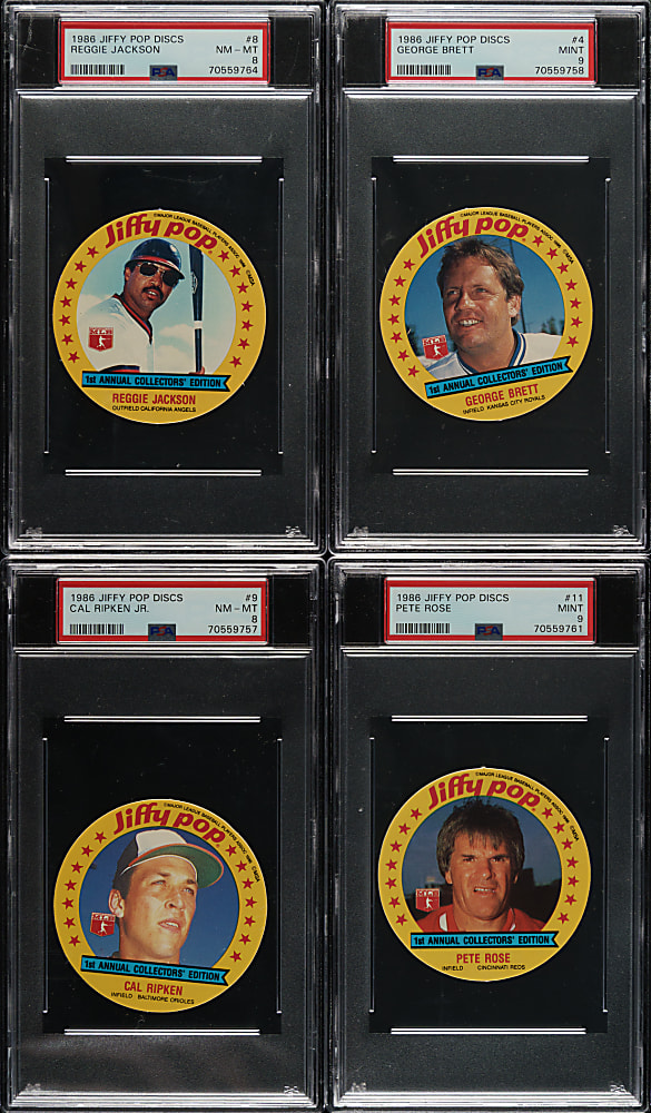 1986 Jiffy Pop Discs PSA-Graded Near-Complete Set (18/20)