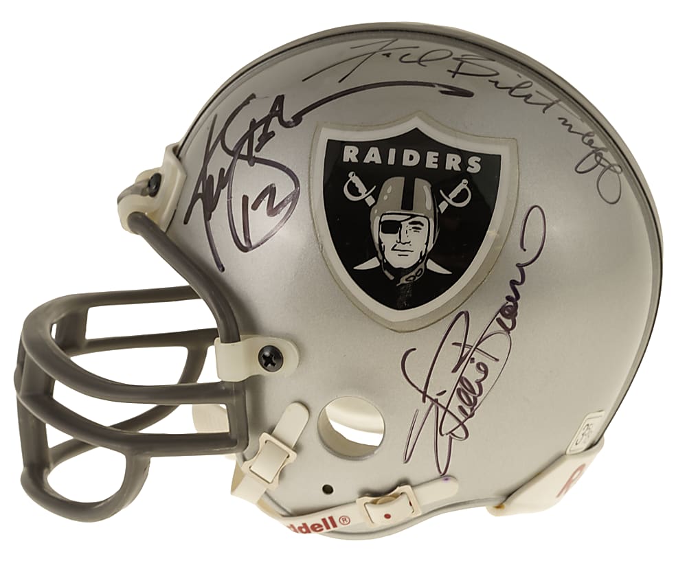 Oakland Raiders Hall of Fame Multi-Signed Mini Helmet Including Willie Brown, Ray Guy, and Jim Otto