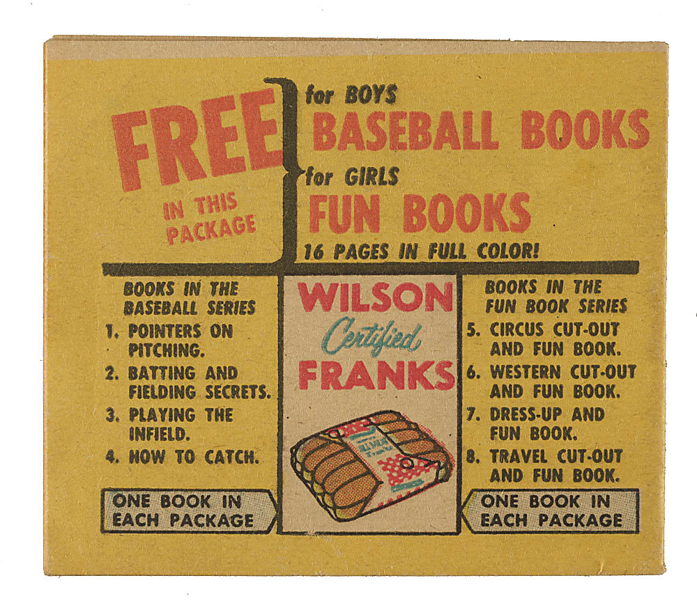 Signed 1955 Wilson Franks Baseball Books Bob Feller