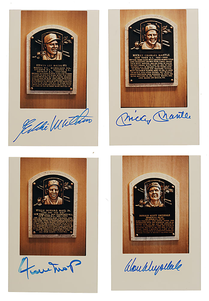 Signed Photograph Collection (20) Including Mickey Mantle, Ed Mathews and Willie Mays