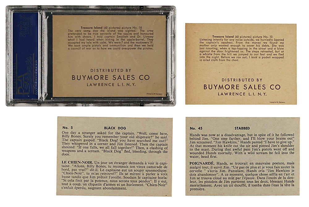 1960 Buymore Sales "Treasure Island" Near-Complete Set (59/60)