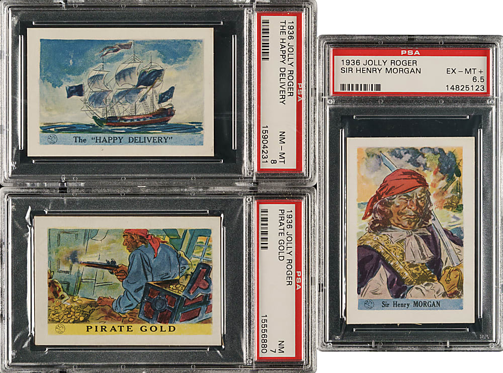 1936 F375 Pac-Kups "Jolly Roger Pirate Cards" Complete Set (48)