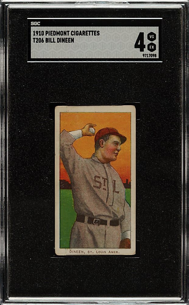 1909-1911 T206 White Border Bill Dineen SGC VG/EX 4