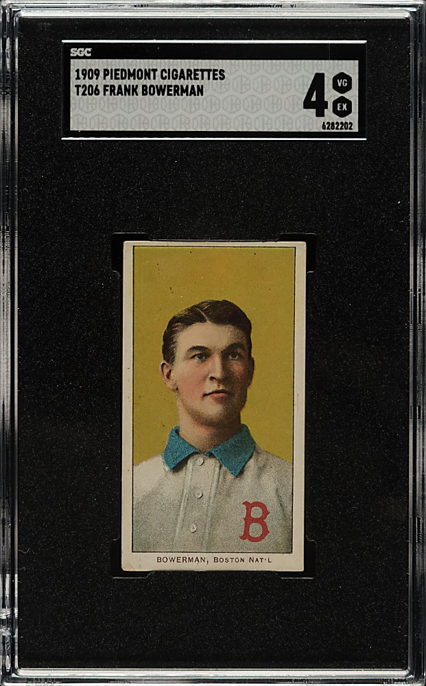 1909-1911 T206 White Border Frank Bowerman SGC VG/EX 4