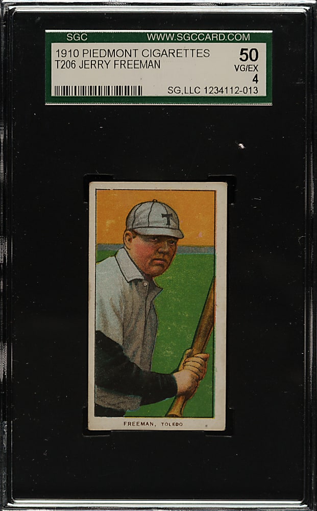 1909-1911 T206 White Border Jerry Freeman SGC VG/EX 50