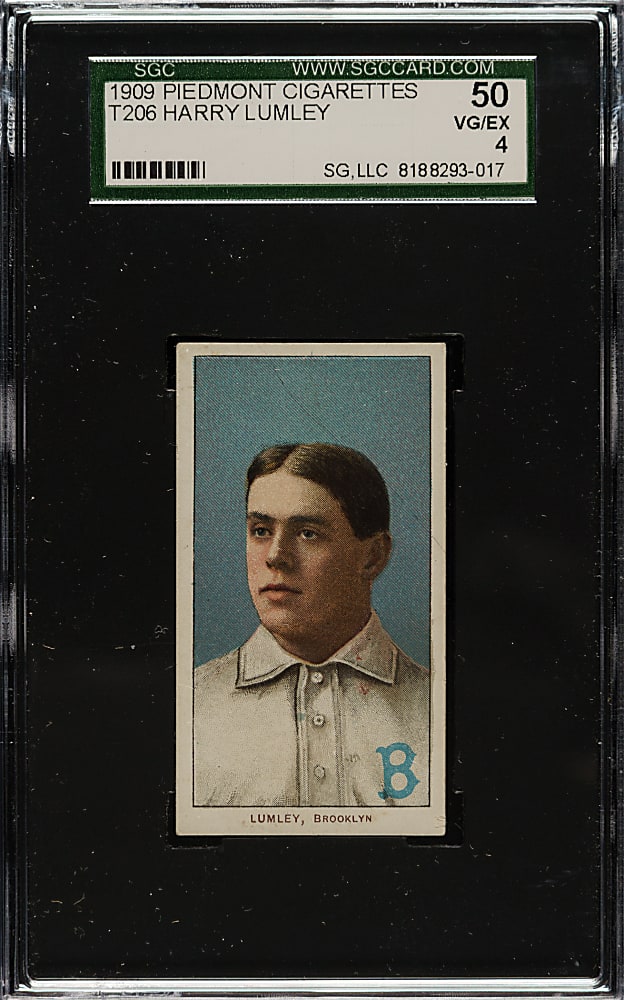 1909-1911 T206 White Border Harry Lumley SGC VG/EX 50