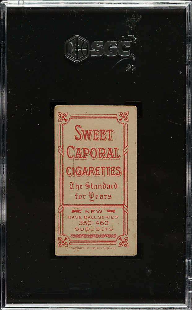 1909-1911 T206 White Border Hooks Wiltse Portrait with Cap SGC VG/EX 4