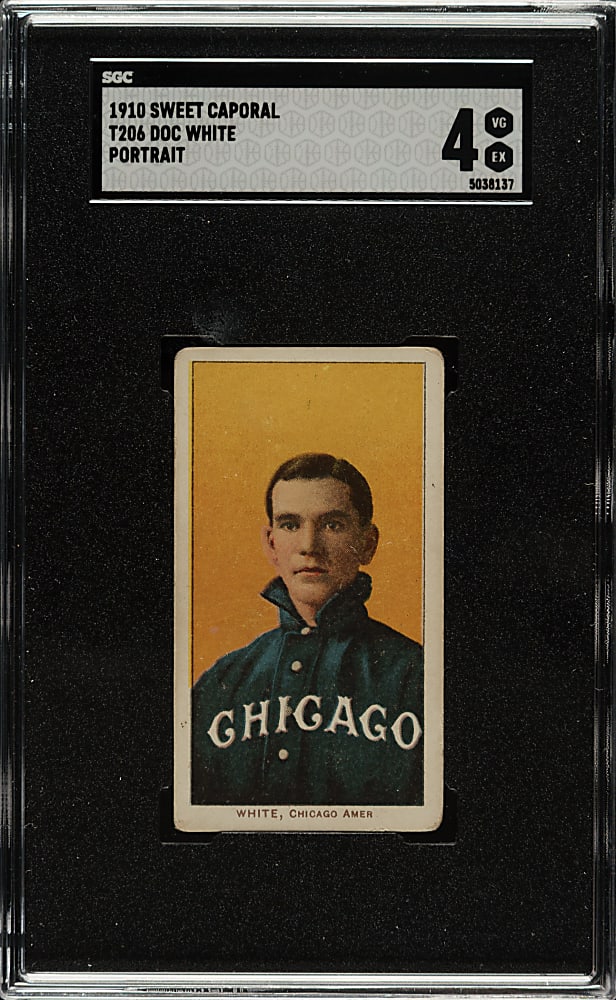 1909-1911 T206 White Border Doc White Portrait SGC VG/EX 4