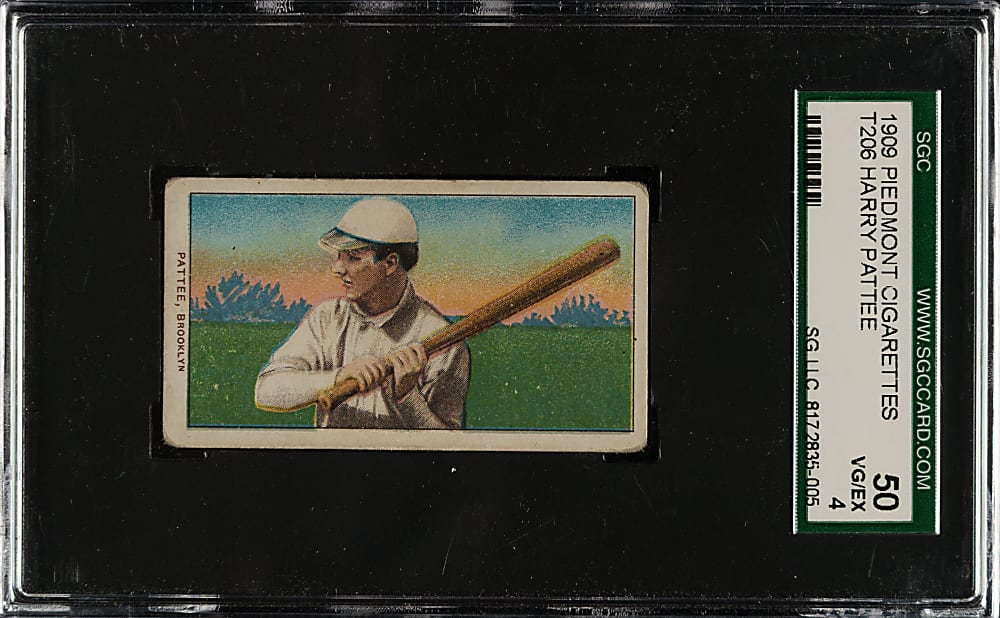 1909-1911 T206 White Border Harry Pattee SGC VG/EX 50
