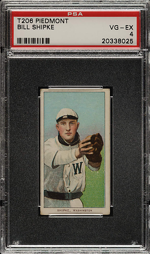 1909-1911 T206 White Border Bill Shipke PSA VG-EX 4