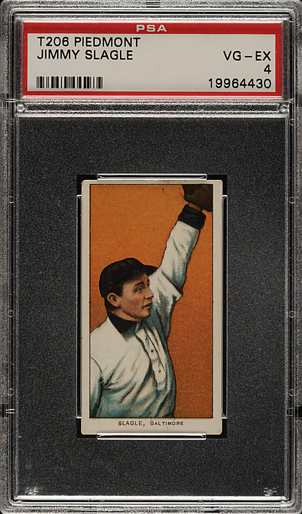 1909-1911 T206 White Border Jimmy Slagle PSA VG-EX 4