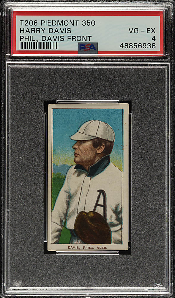 1909-1911 T206 White Border Harry Davis Davis On Front PSA VG-EX 4