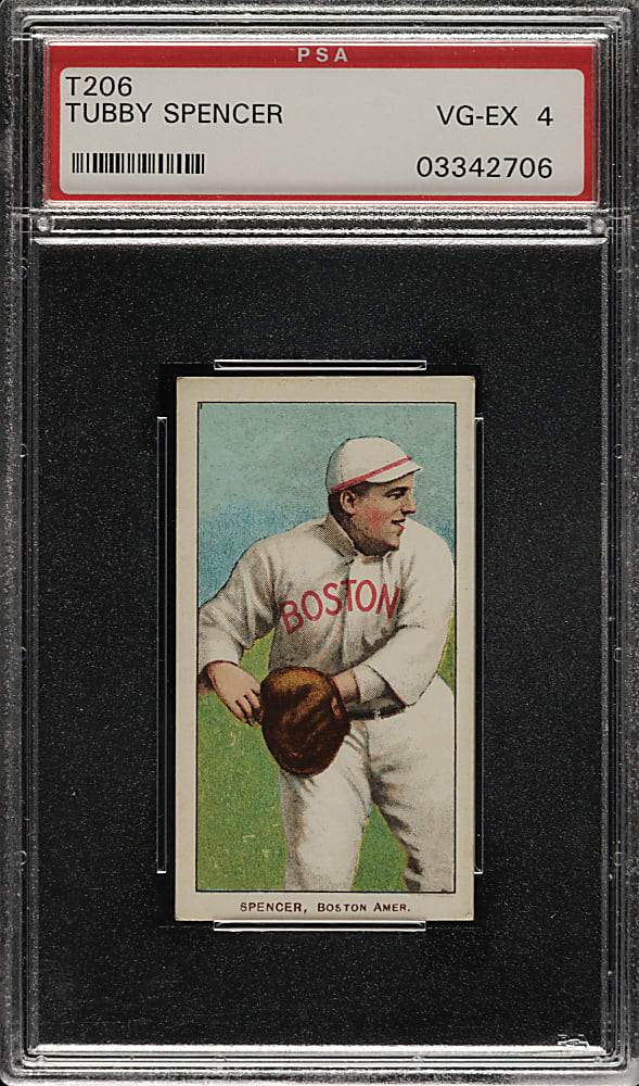 1909-1911 T206 White Border Tubby Spencer PSA VG-EX 4